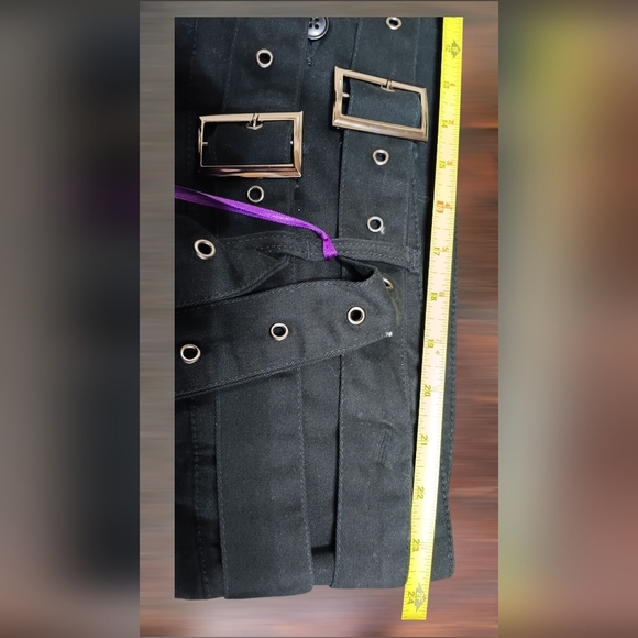 Black Dress Pants with Tapered Fit and Elastic Waistband - Picture 7 of 9